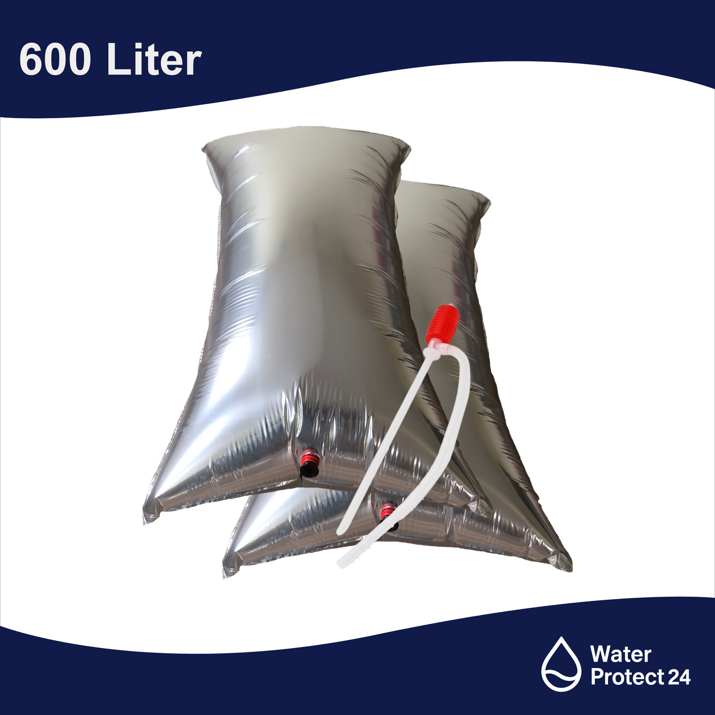 2x300 Liter Wasseraufbewahrungsbeutel mit Handpumpe