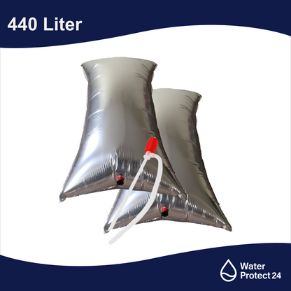 2x220 Liter Wasseraufbewahrungsbeutel mit Handpumpe